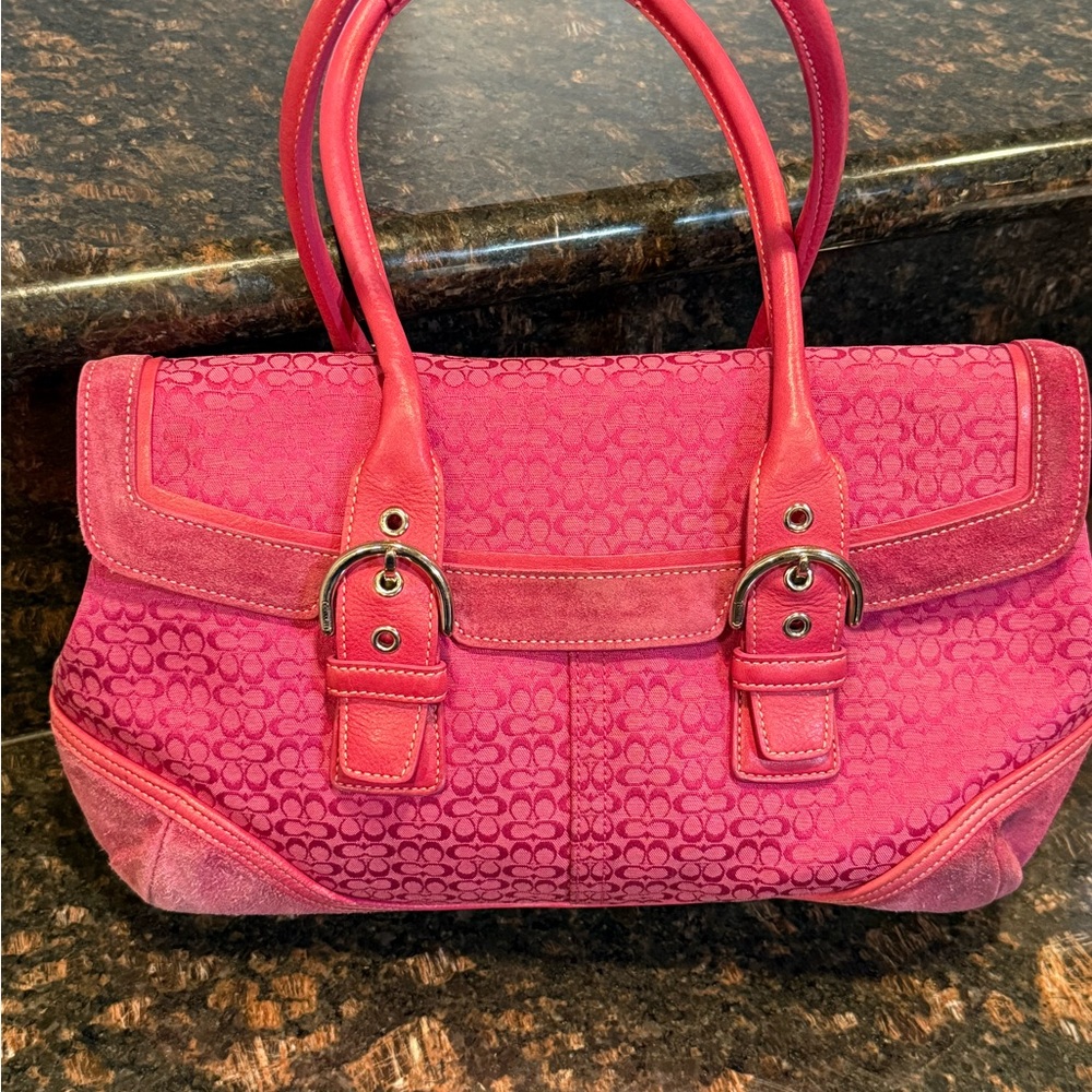 Coach Rare SoHo Fuchsia Signature Satchel